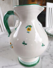 schöner Krug / Vase   19,5 cm hoch   " Gmundner Keramik  - Streublumen "