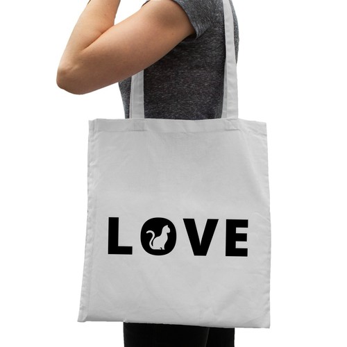 Love katze baumwolltasche - katze,