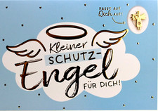 avancarte Karte Schutzengel Grußkarte mit Schlüsselanhänger Kleiner Schutz Engel