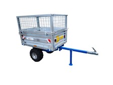 Fudex 500 kg Kippanhänger inkl. Gitteraufsatz für Quad Kleintraktor