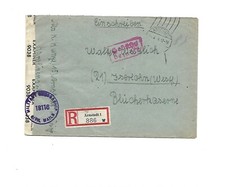 SBZ / Arnstadt 1w, R.-Zettel auf E.-Zens.-Brief m. Roll-Stempel 25.4.46 + rotvio