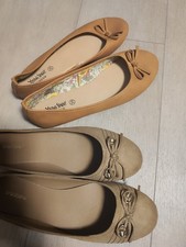 Damen Schuhe,2 Paare,  Ballerinas, in braun, Gr. 39,  von Deichmann,neu