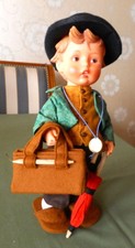 hummel-goebel-puppe, vinyl, wanderbursche, gebr, ca30cm, komplett