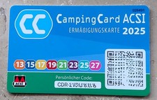 ACSI Camping-Card, 2025 ohne Stellplatzführer, Neu und unbenutzt