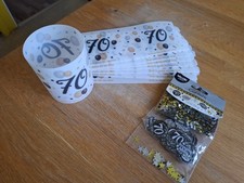 Tischdeko,  Partykerzen, Windlicht,   70.  Geburtstag