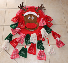 Adventskalender Fleece Renntier Elch Weihnachten Kinder Weihnachtskalender Wand