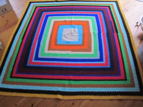 Vintage häkeldecke bunt - vintage,