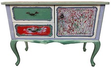 Extravagante Design-Kommode "ERICA "  Vintage Antik  Chippendale 50/60iger Jahre