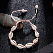 Kauri Muschel Armband beige