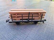 Märklin H0 4684 Drehschemel Wagen Steckrungen mit Holzladung