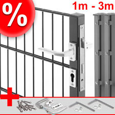 Premium Toranlage Ben 8/6/8 - Gartentor 1m - 3m Doppelstabmatten Gartentor Tor