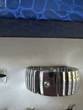 Edelstahl-Flex-Ring m. Stein + Magnet,  Gr. 22,  Art. 1180, v. Energetix Bingen