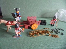 Playmobil 3152 Wikinger Raubzug mit 2 Pferden-3 Kämpfern-Kutsche  viel Zubehör