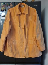 Damen Jacke orange -aprikot Wie Wildleder mit Glanzdruck ! Gr.:48