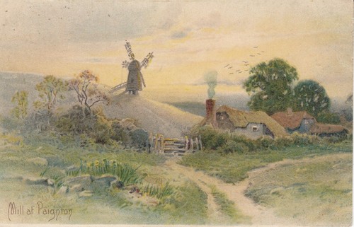 Postkarte mühle paignton - mühle, in