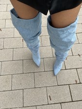 jeans boots high heels