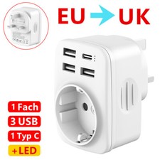 Reiseadapter EU DE auf UK