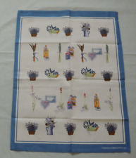 LAVENDEL Geschirrtuch 50 x 70 cm Küche Geschirrhandtuch Viele Korb Bund Krug Öl