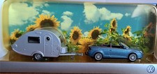 Wiking PKW VW Eos + Wohnwagen Werbemodell VW