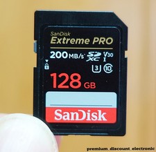 SanDisk Extreme Pro 128 GB SDXC Karte SD Speicherkarte 200 MB/s UHS-I U3 V30