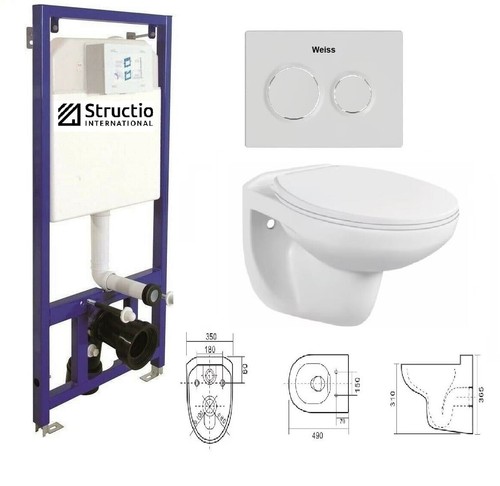 Spülrandlos set - spülrandlos, wc