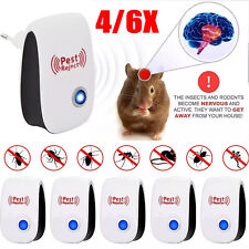 4/6X Electronic Ultrasonic Pest Reject Mosquito Cockroach Mouse Killer Repeller
