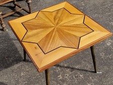 50er 60er Tischchen intarsiert quadratisch Beistelltisch mn