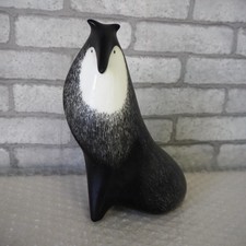 Cmielow Rough Collie Hund Figur schwarz weiß Porzellan Handarbeit Polen selten