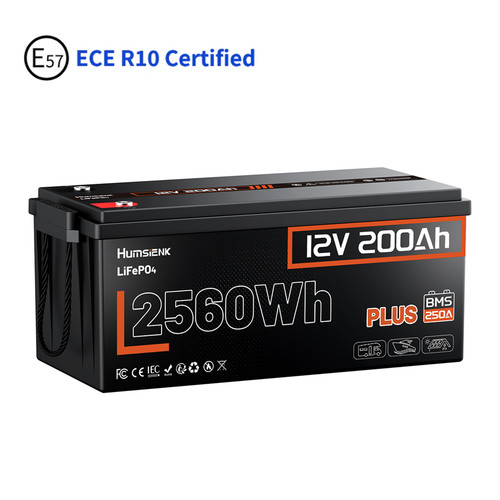 Humsienk 12v 200ah 2560wh - 200ah,