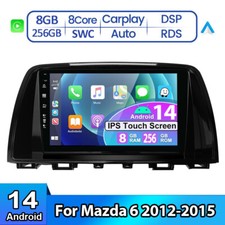 9'' 8G+256G Autoradio Für Mazda 6 2012-2015 Android 14 GPS Navi WIFI IPS CarPlay