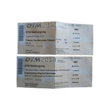 2 Tickets Eintrittskarten DTM Nürburgring u.a. Fahrerlager 2013 Motorsport