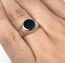 925 Silber Bandring Onyx