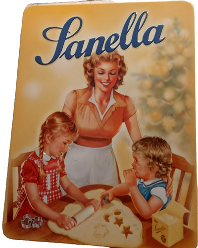 Sanella blechdose alt - blechdose.,