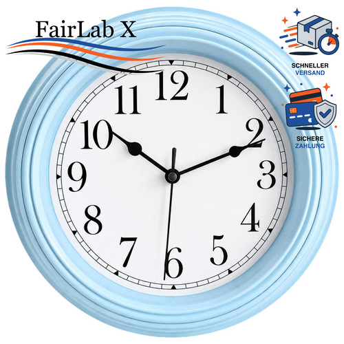 Wanduhr retro cm blau - wanduhr,
