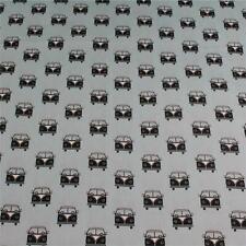 Baumwollstoff VW Buss hellblau
