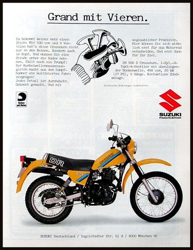 Suzuki 500 originale - dr, s,
