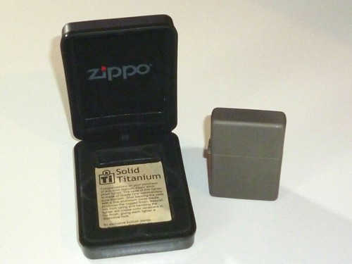 Vintage solid titanium - solid, zippo