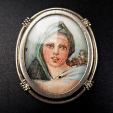 Medaillon brosche anhänger - medaillon,