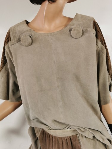 70er jahre vintage velourleder - vintage,