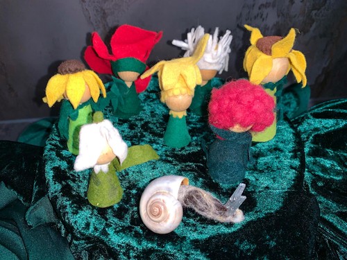 Figuren waldorf blumenkinder - 8,