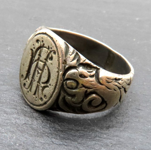 Art deco herrenring 900er - art,