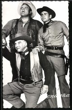 AK Schauspieler Dan Blocker, Lorne Green und Michael Landon in Bonanza 