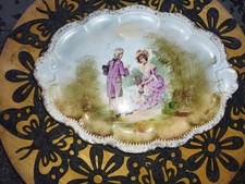 Antike Porzellan-Servierplatte