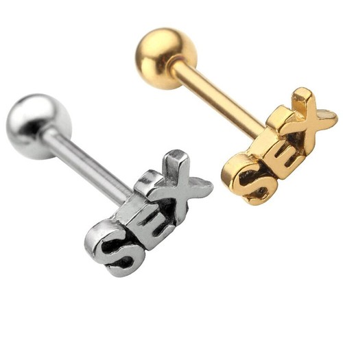 316l edelstahl zungenpiercing - edelstahl,