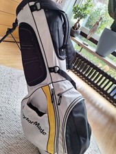 Golfbag TaylorMade, schwarz/weiß/gelb, Eisen Wilson 7,8,9, PW,SW, Holz 7, Putter