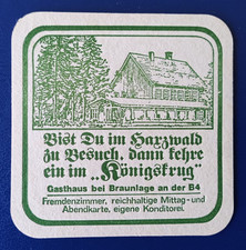 Bierdeckel Brauerei Härke Pils Bier Peine - Gasthaus Königskrug Braunlage Harz
