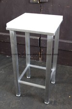 Hackklotz Kunststoff / Edelstahl, Hackblock, Hackstock 40x40x85 cm