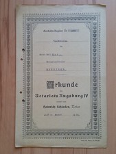 Original Dokument Notarurkunde