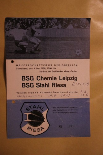 Fußball programm bsg - ,