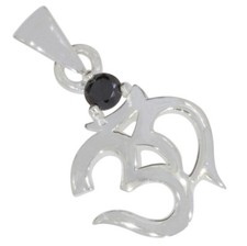 Aum Om kleiner Anhänger Silber 925 Buddhismus spiritueller Yoga Schmuck b701